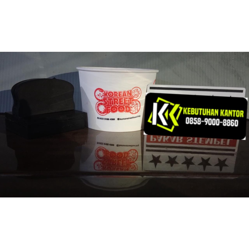 

Stempel Media Paper Bowl Stempel Rice Bowl Anti Air Stempel 2 Warna