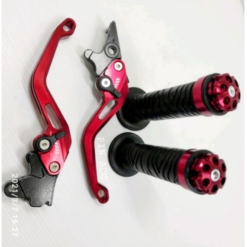 Paket Handle CNC Honda beat Fi. Paket Handle rem plus hangrip jalu Honda beat Vario 110