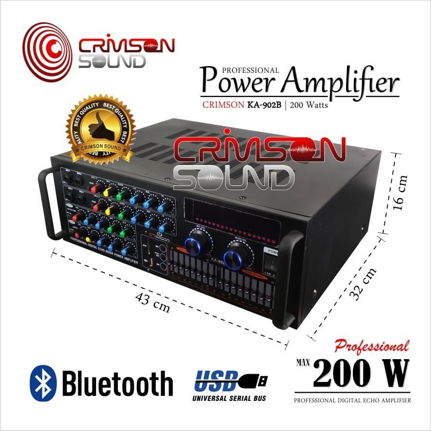 POWER AMPLIFIER 200 Watt CRIMSON KA-902B