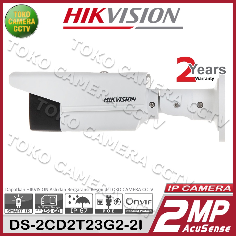 IP CAMERA 2MP HIKVISION DS-2CD2T23G2-2I AcuSense IP KAMERA