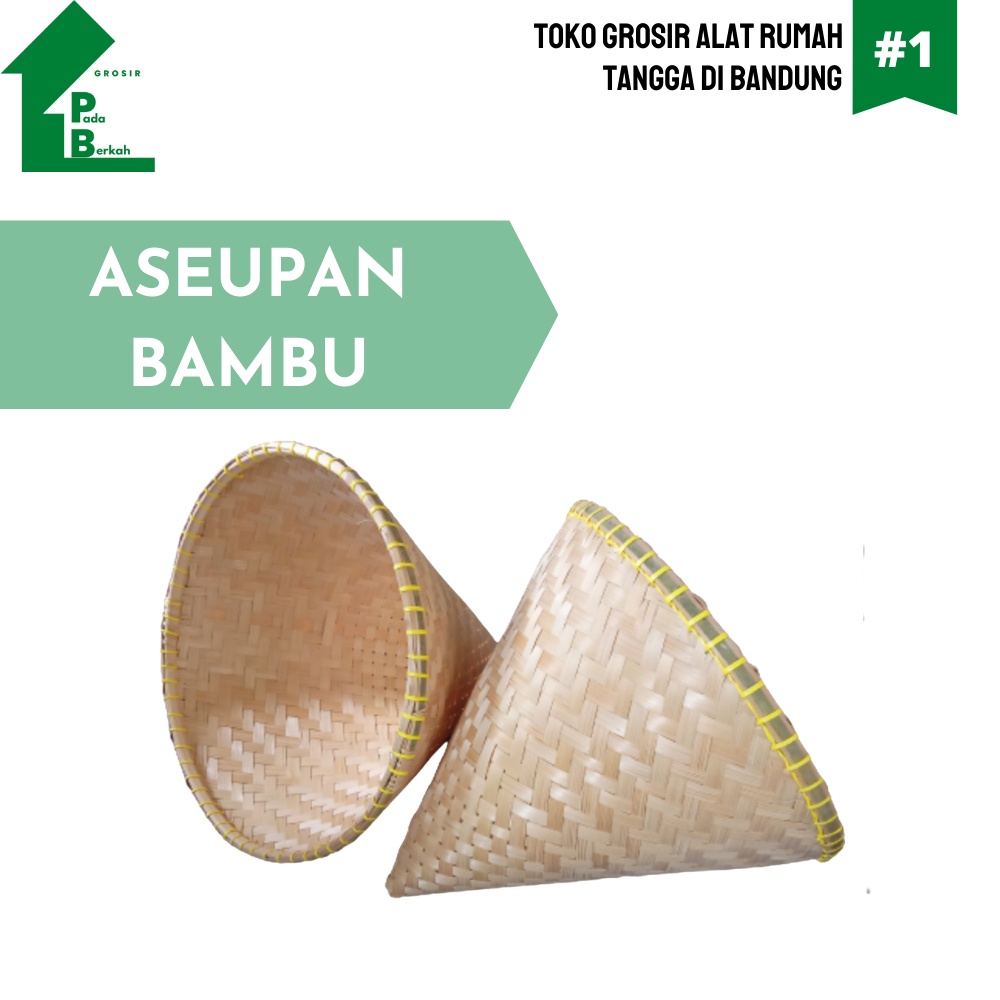 Aseupan Anyaman Bambu Kerucut Kukusan Nasi Tumpeng - Kecil
