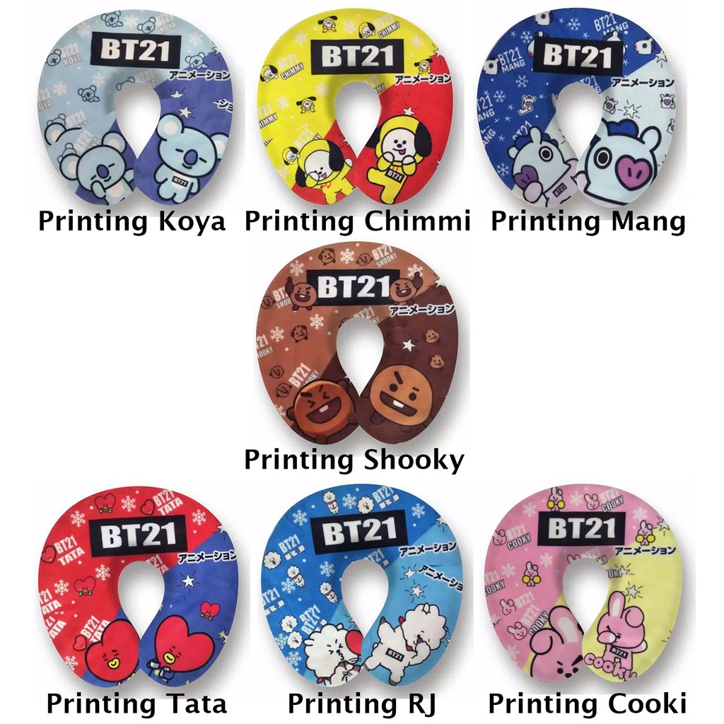 Bantal Leher BTS BT21 UnOfficial Bahan Yelvo Halus Bantal Leher BTS BT21 UnOfficial Bahan Yelvo Halus