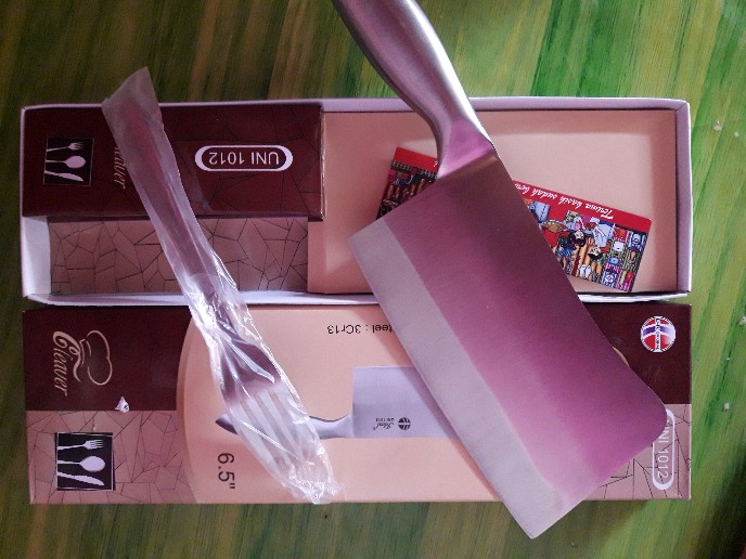 Pisau Golok Cincang - Pisau Daging Dan Tulang Stainless Ideal Uni 1012