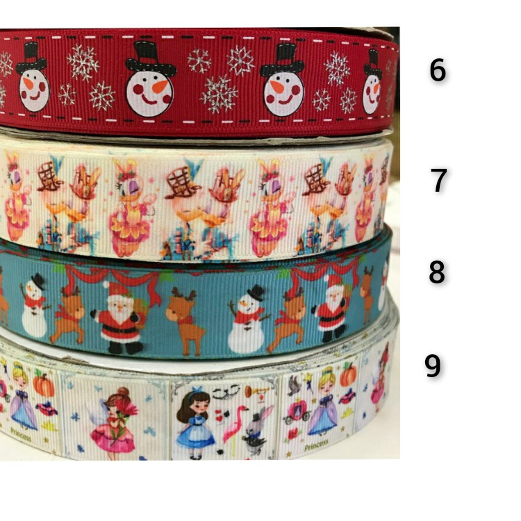 1 METER - 2.2 CM PITA KADO | PITA HAMPERS | PITA GROSGRAIN MOTIF NATAL (7/8&quot;)