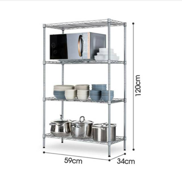 Rak besi/rak dapur/rak besi serbaguna 4 tingkat