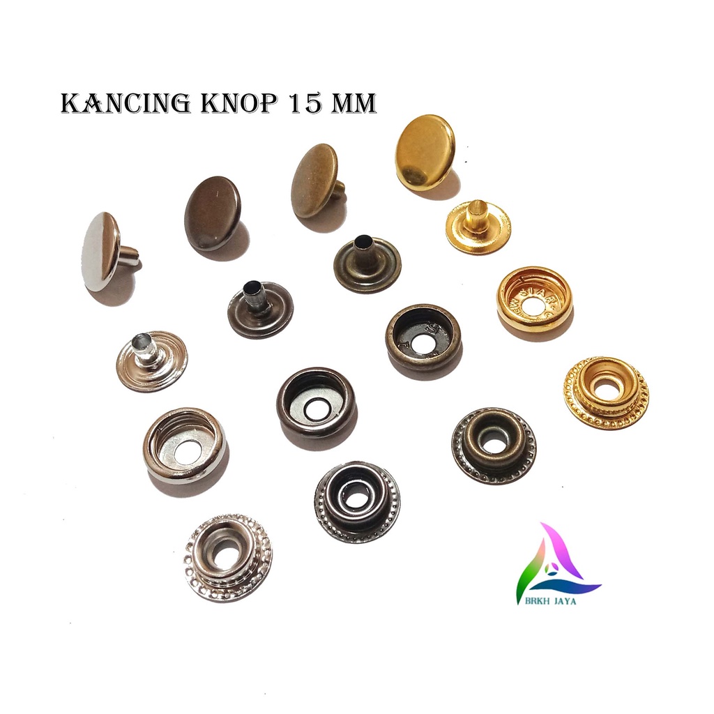 Kancing Knop / Kancing Cetet Besi 7050 / Kancing Jaket Diameter 15 mm /60 Set