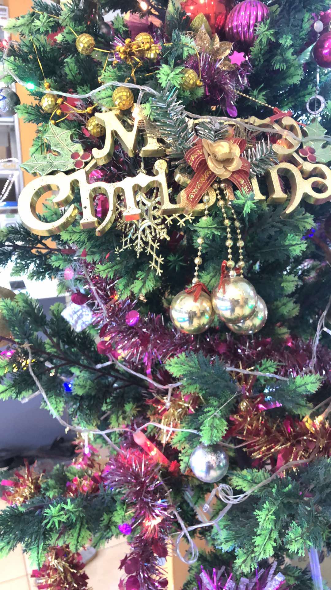 Dekorasi Pohon Natal Merry Christmas Santa Murah 2583