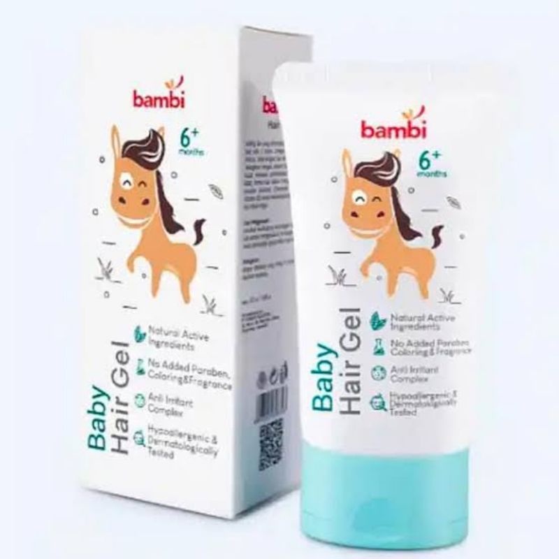 Bambi Baby Hair Gel 50ml - Bambi Gel Rambut Bayi - Minyak Rambut Bayi