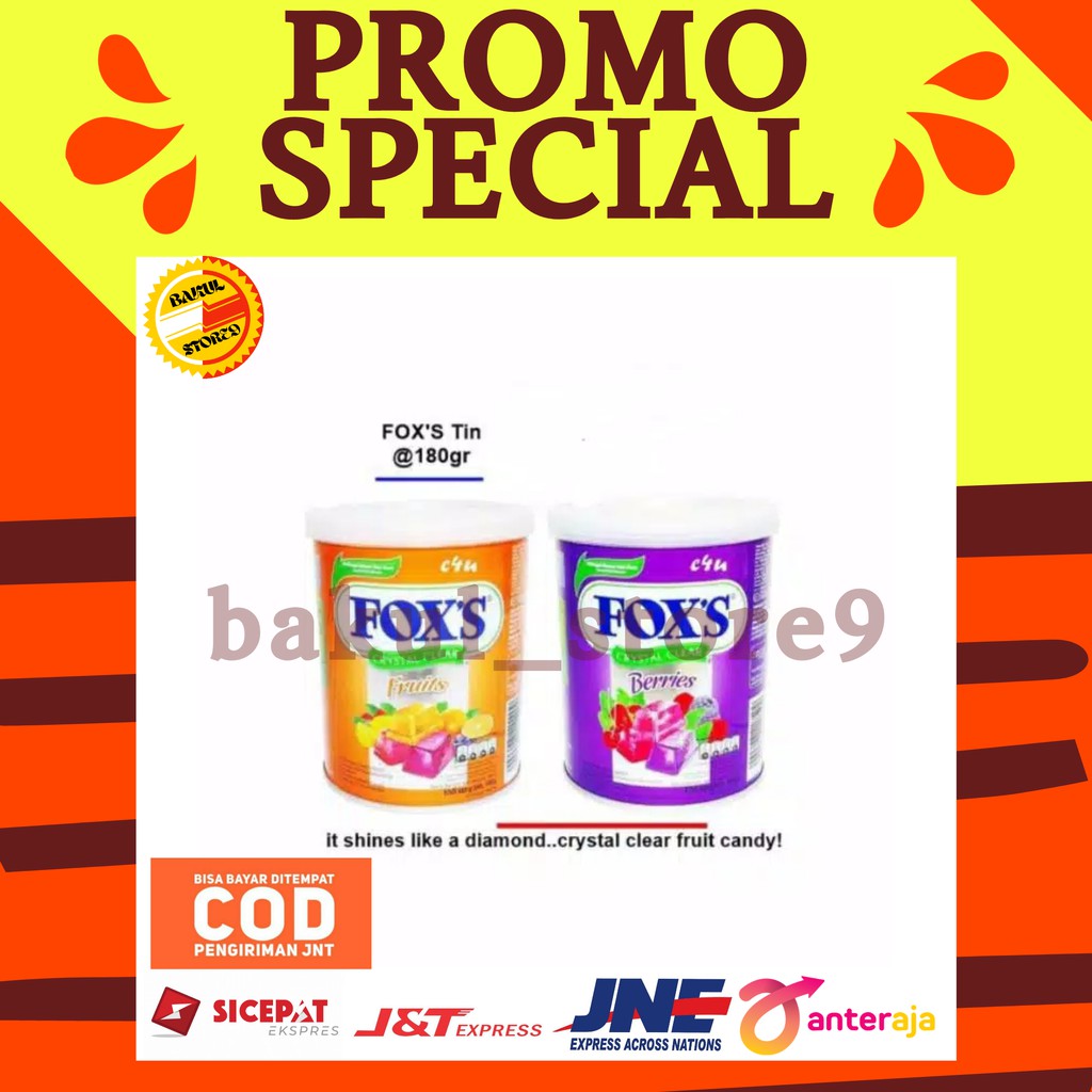 Permen Foxs Tin 180 Gr Kaleng