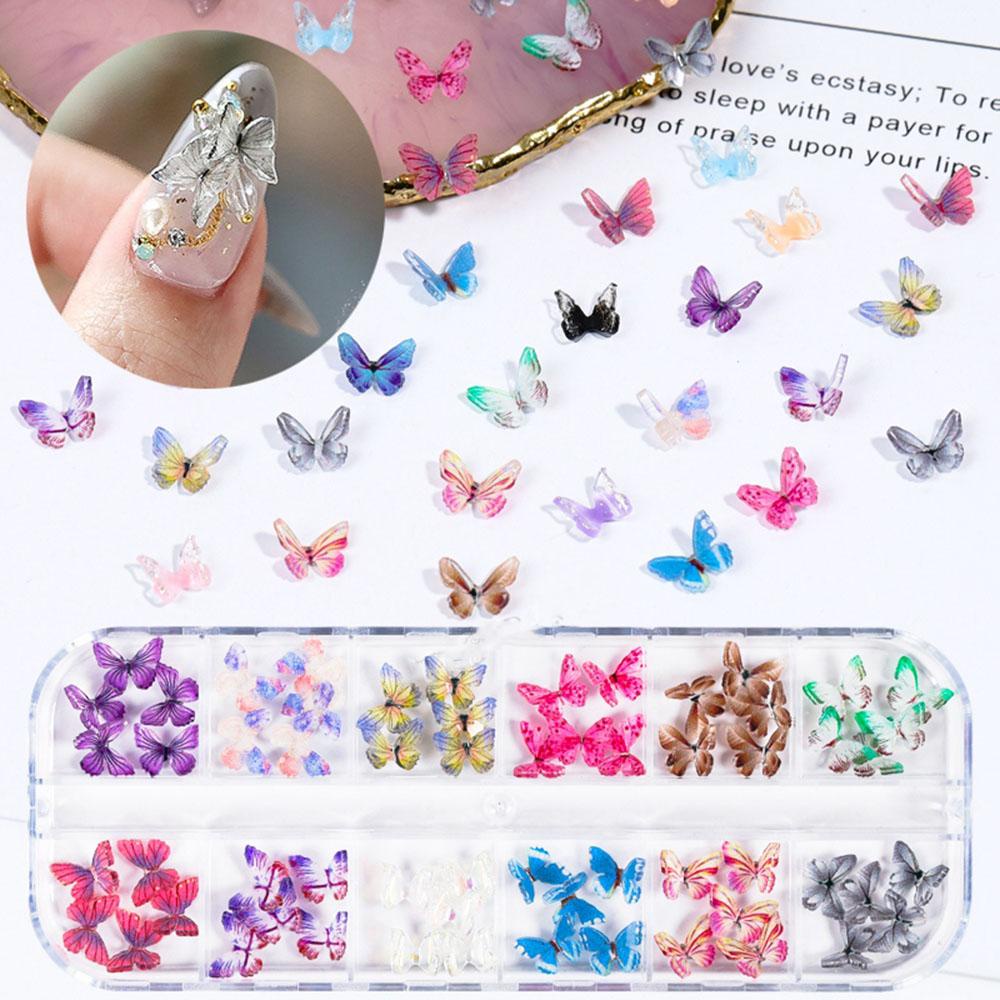 Needway  Dekorasi Nail Art Resin Glitter Warna-Warni Manicure Ornaments