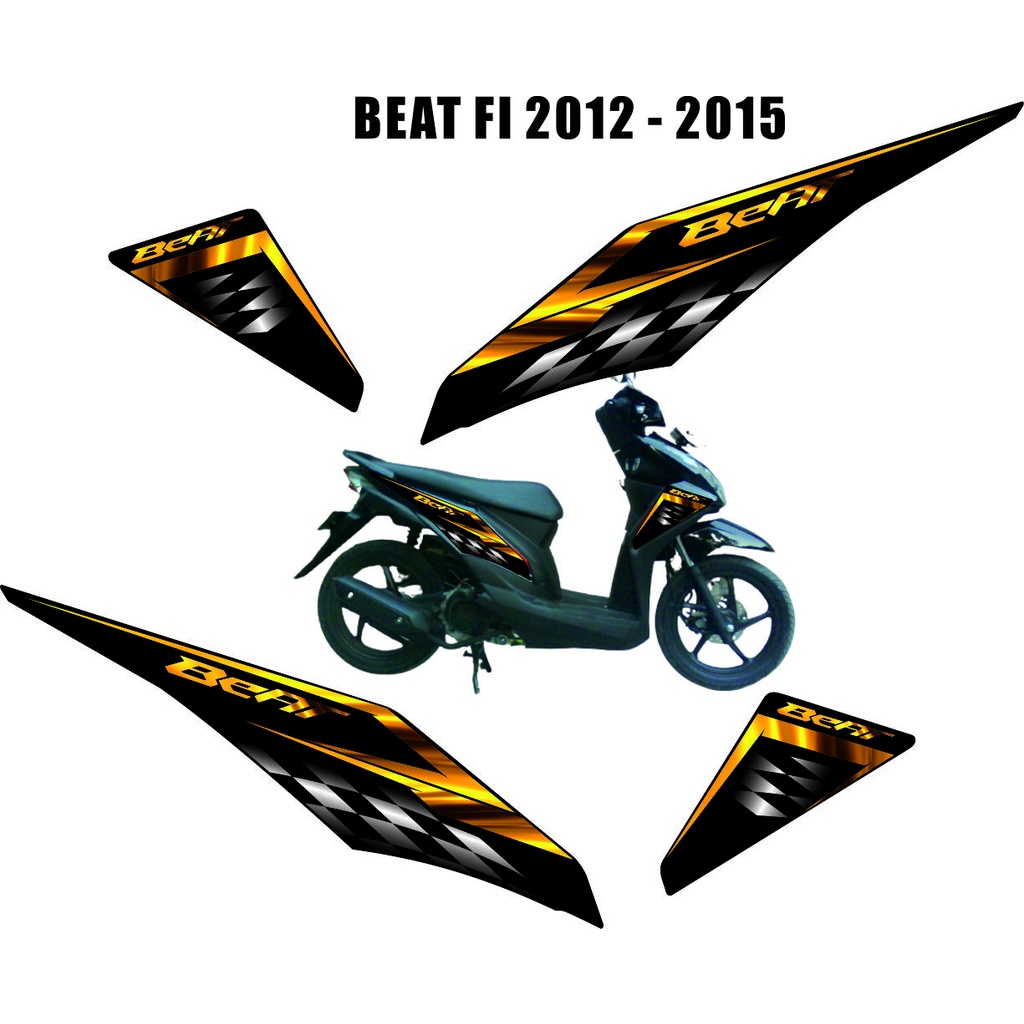 POLET LIS STIKER STIKER STRIPING VARIASI MATIC HONDA BEAT FI 2012-2015 MOTIF CATUR VARIASI BUAT BODY
