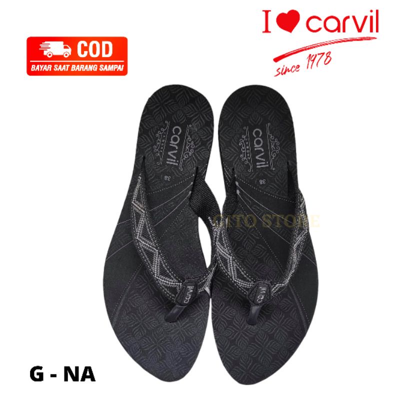 Carvil wedges wanita - sandal jepit wanita sandal carvil wanita - originial - 36-40