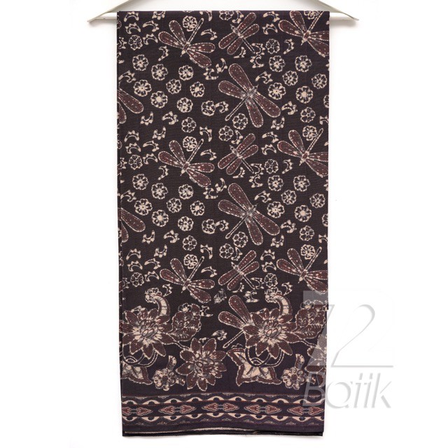 KAIN BATIK PREMIUM Bahan Katun Motif Capung Warna Hitam Black Item 724684 Cap 72 Jarik Jarit Samping Kebat Panjang Batik Katun Modern Premium Bahan Seragam Batik Pernikahan Kantor Keluarga Murah Kamen Jadi Batik Bali Lembaran