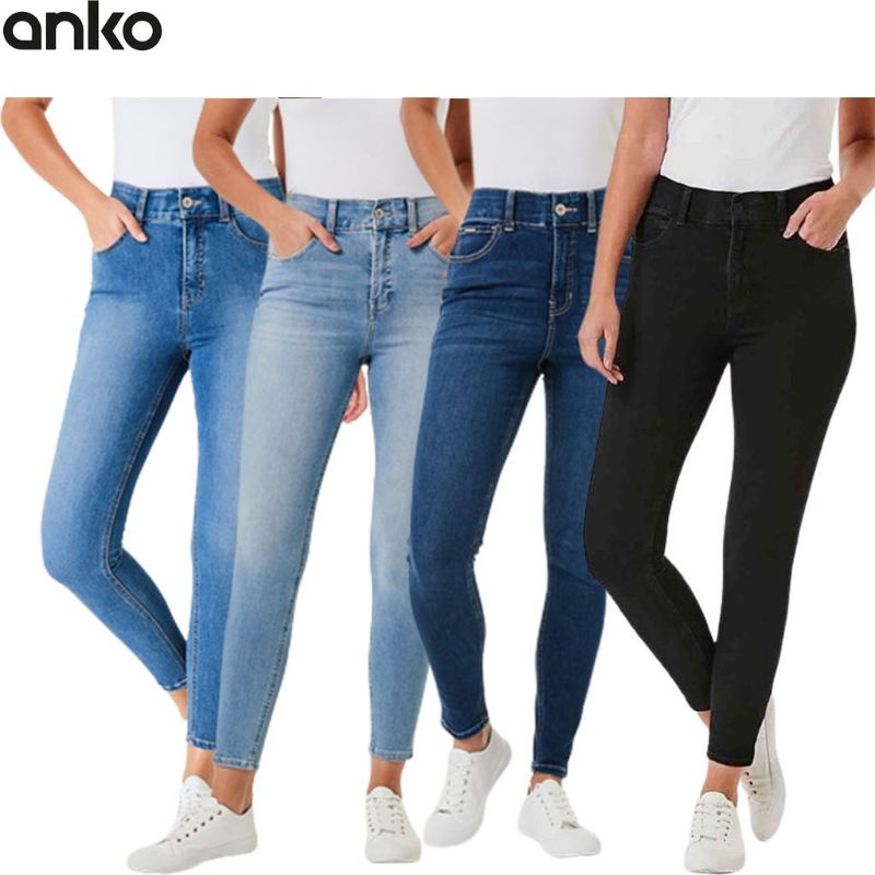 ANKO WAISTBAND SKINNY JEANS Celana Panjang Wanita Branded