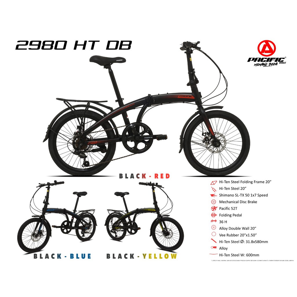 Sepeda Lipat 20 Pacific 2980 Ht Rem Cakram