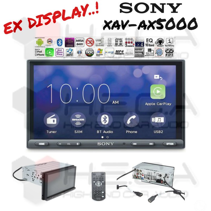 EX DISPLAY  Sony XAV-AX5000 Head Unit Tape Mobil Double din Audio