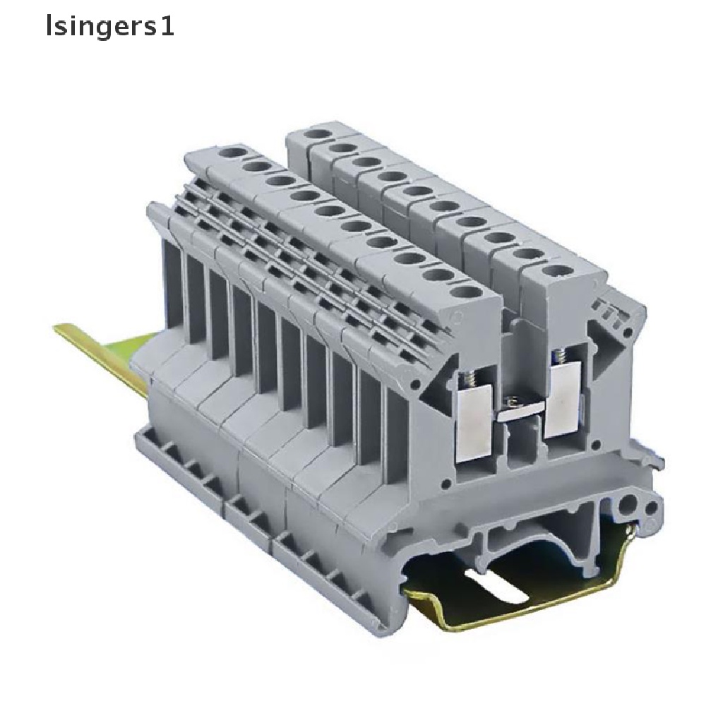 (lsingers1) 10pcs / Set Blok Terminal 2 DIN Rail Universal UK-2.5B 2.5mm