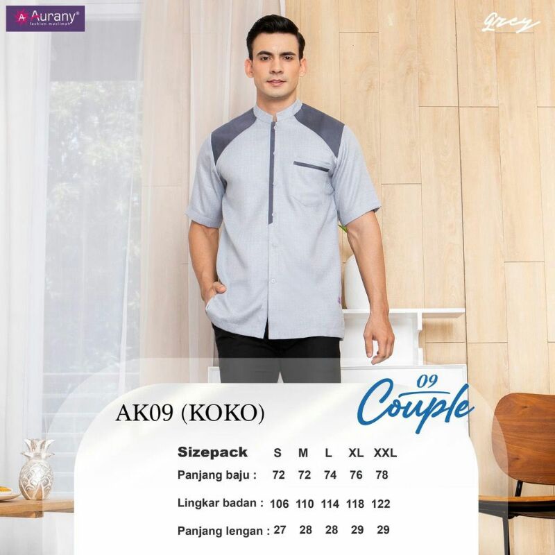 BAJU KOKO AK 09 GREY BY AURANY