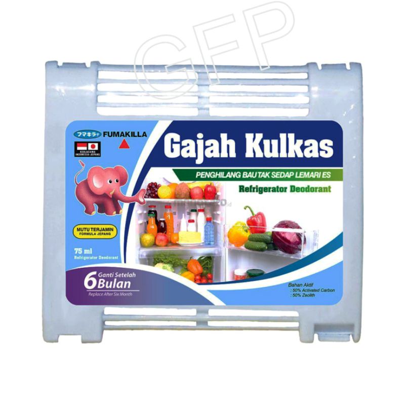 GAJAH KULKAS PENGHILANG BAU TAK SEDAP BOX REFILL LEMARI ES