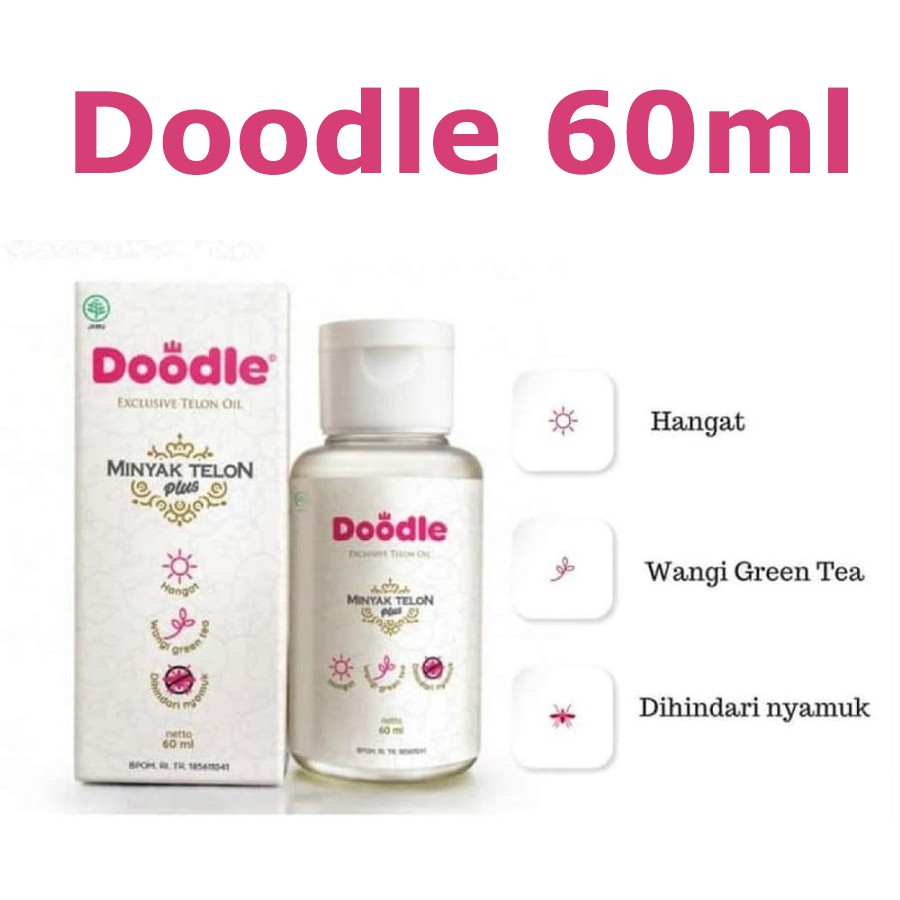 Minyak Telon Doodle Exclusive Oil Wangi Green Tea 60ml 100ml Anti Nyamuk Kembung Minyak Pijat Bayi