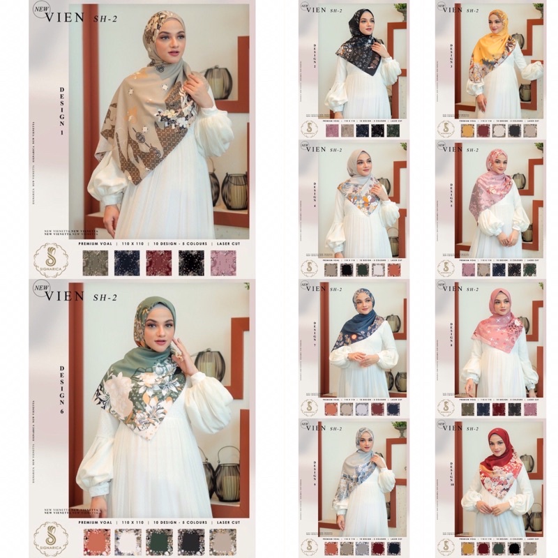 (Part 3) PILIH MOTIF Vinetta by Signarica | Kerudung/jilbab/hijab segiempat premium voal motif