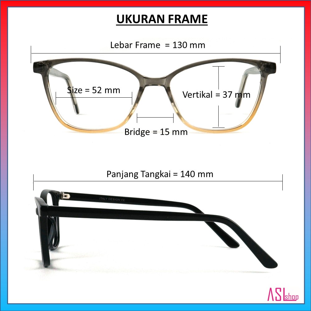 FRAME KACAMATA MINUS (ID 1062) + LENSA BLUERAY DAN PHOTOCROMIC