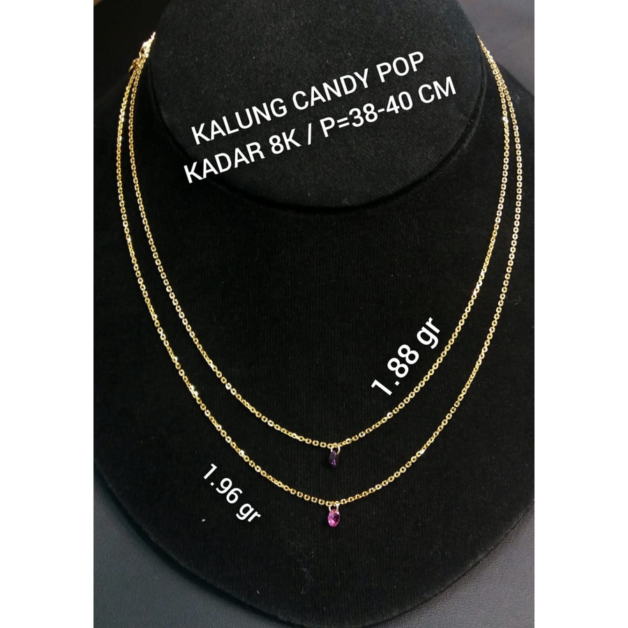 Kalung ayu gold candy pop edition emas asli kadar 8karat/375%