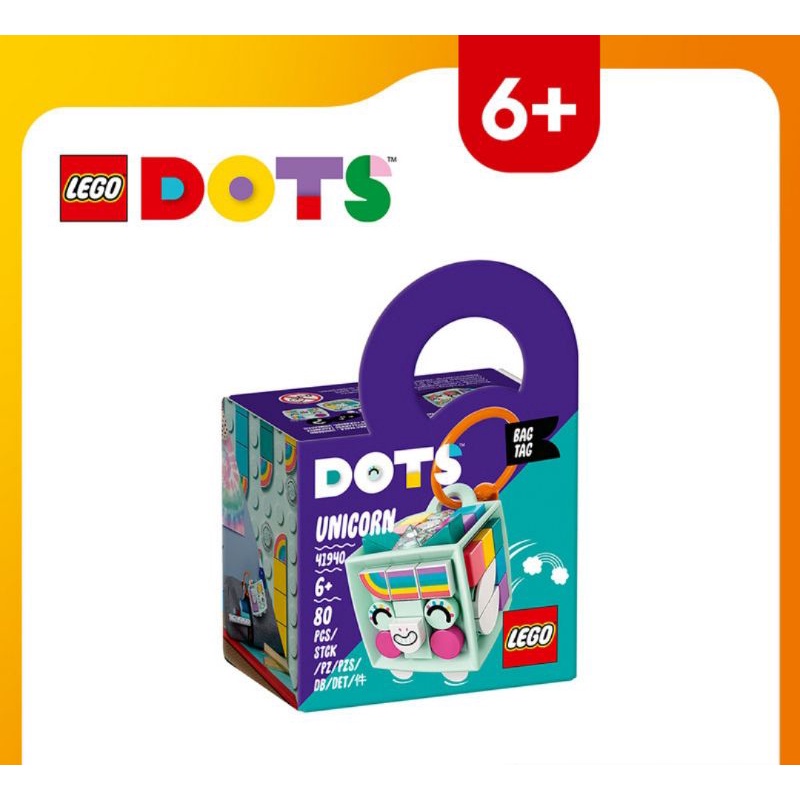 LEGO DOTS 41940 UNICORN BAG TAG MAINAN ANAK AKSESORIS GANTUNGAN TAS SEKOLAH ANAK KADO MAINAN ANAK PE
