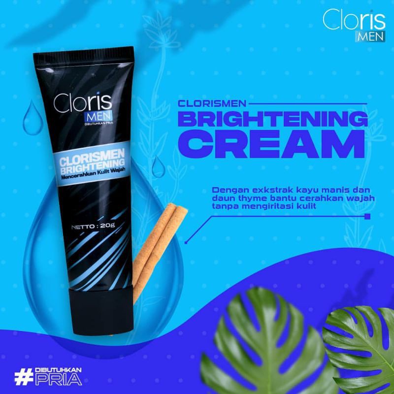 Cream Pemutih Wajah Pria Clorismen Brightening Gel Skincare Bekas Jerawat Pencerah Wajah Kusam C10