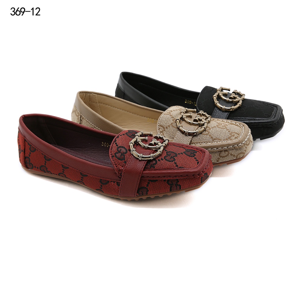 GC Canvas Double G Logo Flat Shoes #369-12