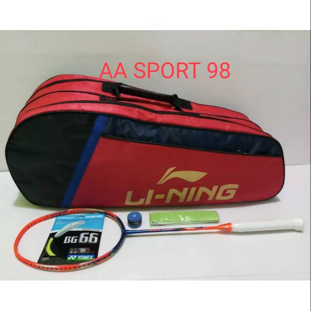 RAKET BADMINTON LINING WINDSTORM 74 ORANGE