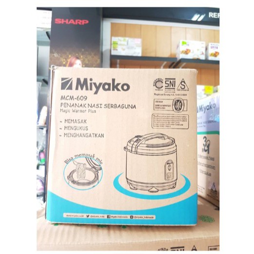 Rice Cooker / Magic Com Mini Miyako 0.6Liter MCM-609 3in1 GARANSI