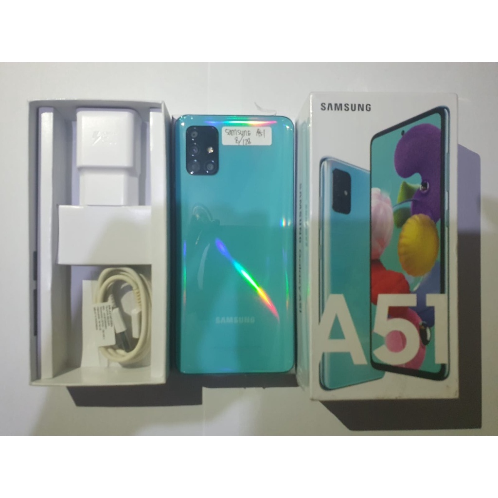 HP Second Samsung A51 Ram 8GB/128GB Blue Fullset ori super mulus