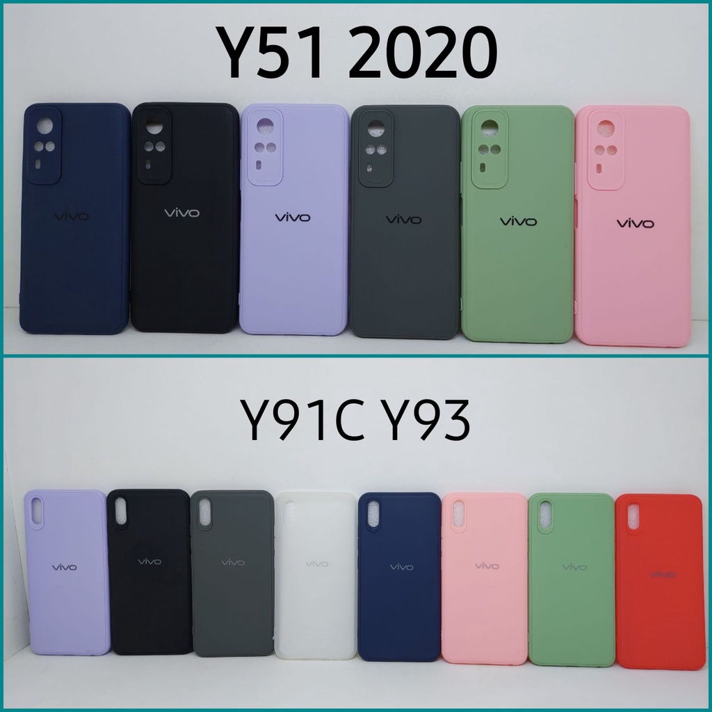 SoftCase Warna Warni Vivo Y51 2020 Y91C Y93 with 3D Camera Casing Candy Macaron Pelindung Kamera