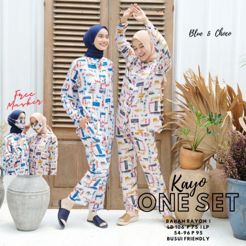 [REAL PICTURE] KAYO ONE SET RAYON SETELAN CELANA TANAH ABANG PGMTA METRO GROSIR SUPPLIER KONVEKSI JU