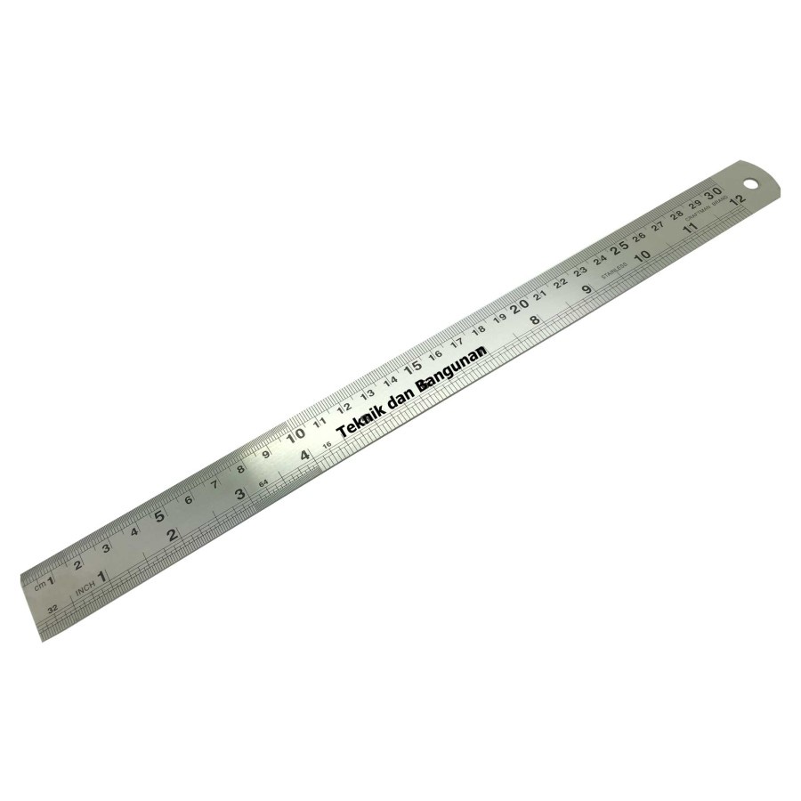 

Steel Ruler/Penggaris Besi 30cm (12") Metric & Inch