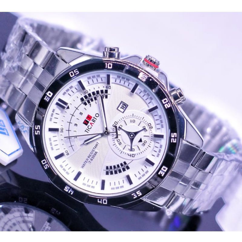 TICARTO T-6159A TANGGAL AKTIF FULL STAINLESS STEEL WATER RESISTANT / JAM TANGAN PRIA / JAM TANGAN AN