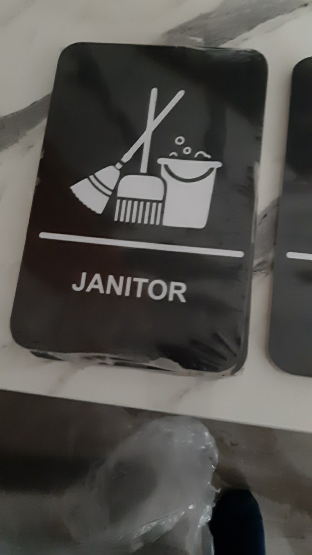 Papan Tanda Pintu Ruang Janitor - Sign System - Janitor