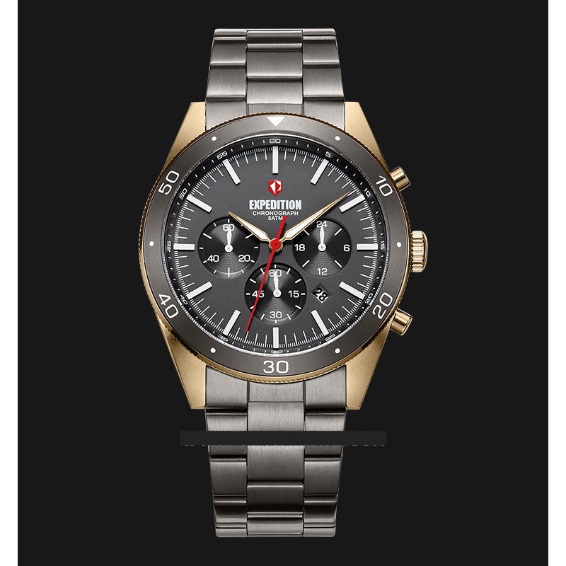 Expedition E 6791 MC BZGGR Chronograph Men Grey Gold