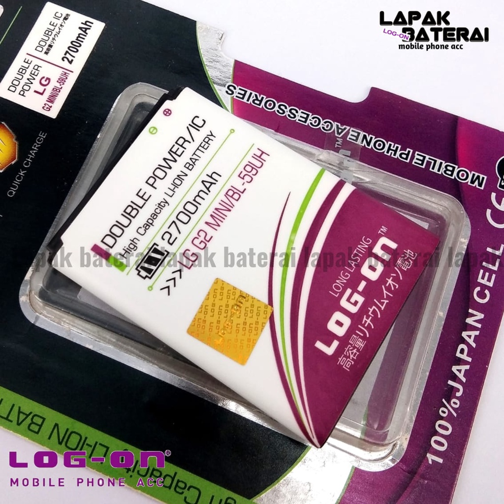 LOG - ON LG BL-59UH | G2 Mini Baterai Double IC Protection Battery Batre