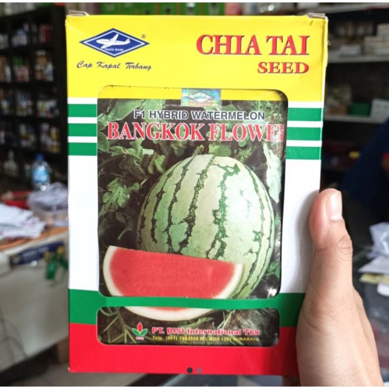 bangkok flower 20gram chia tai benih bibit semangka merah bulat non biji manis kemasan asli pabrik