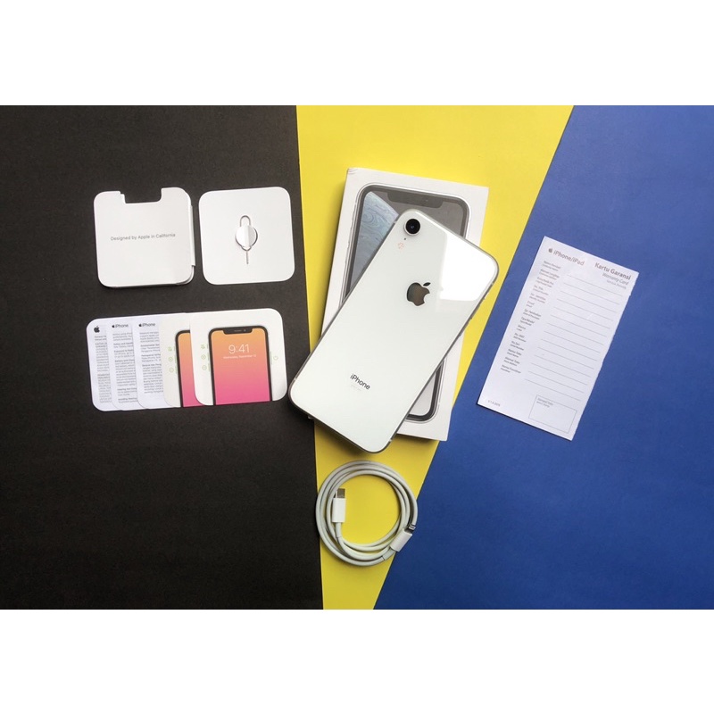 iphone xr white 64gb ibox garansi on like new