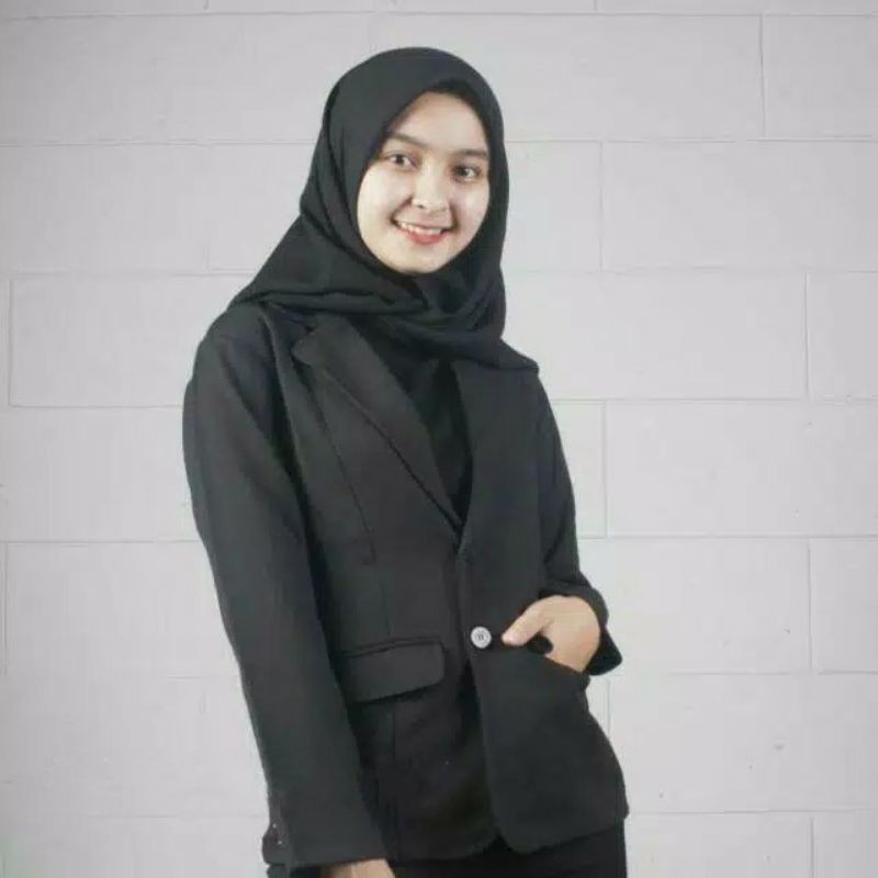 blazer formal kantor wanita lengan panjang