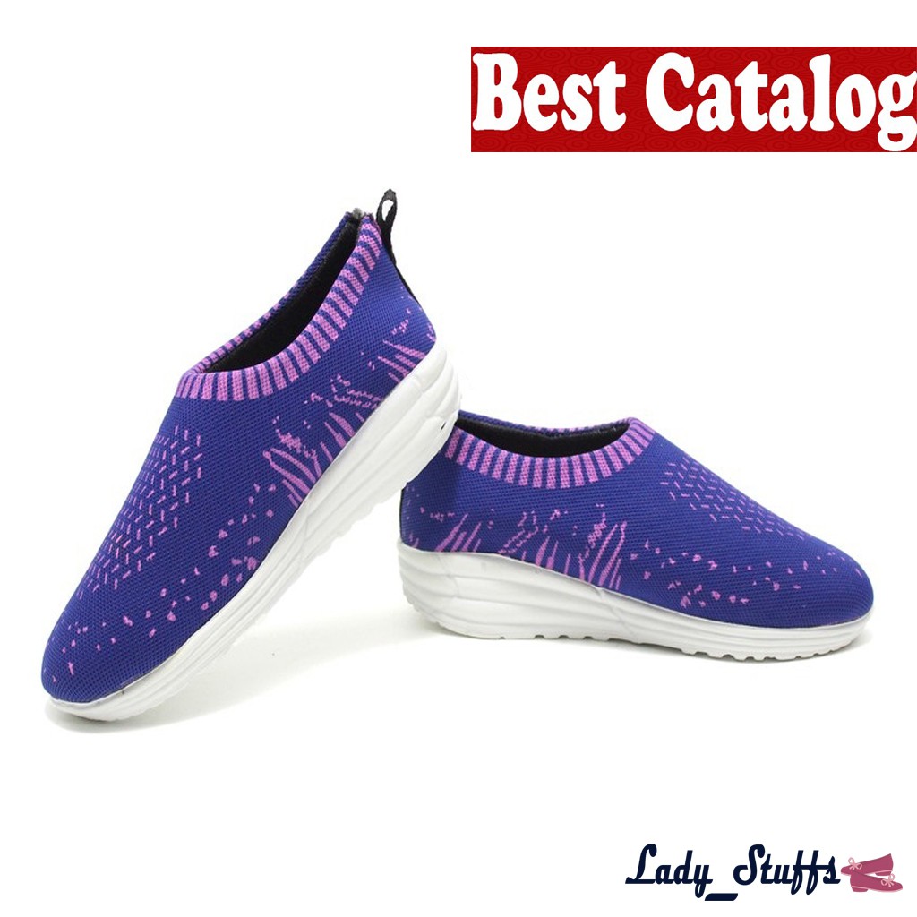 Sepatu Sneakers Wanita Olahraga Lari Hitam Abu Ungu EAGLE