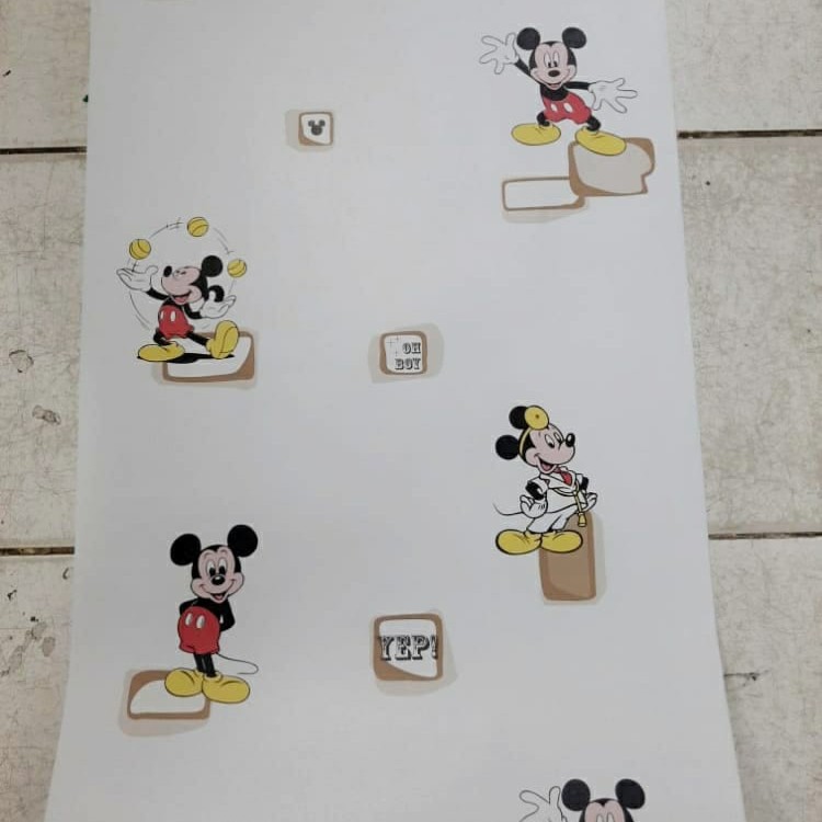 Wallpaper Sticker Dinding Motif Mikie Mouse Panjang 10M x Lebar 45CM