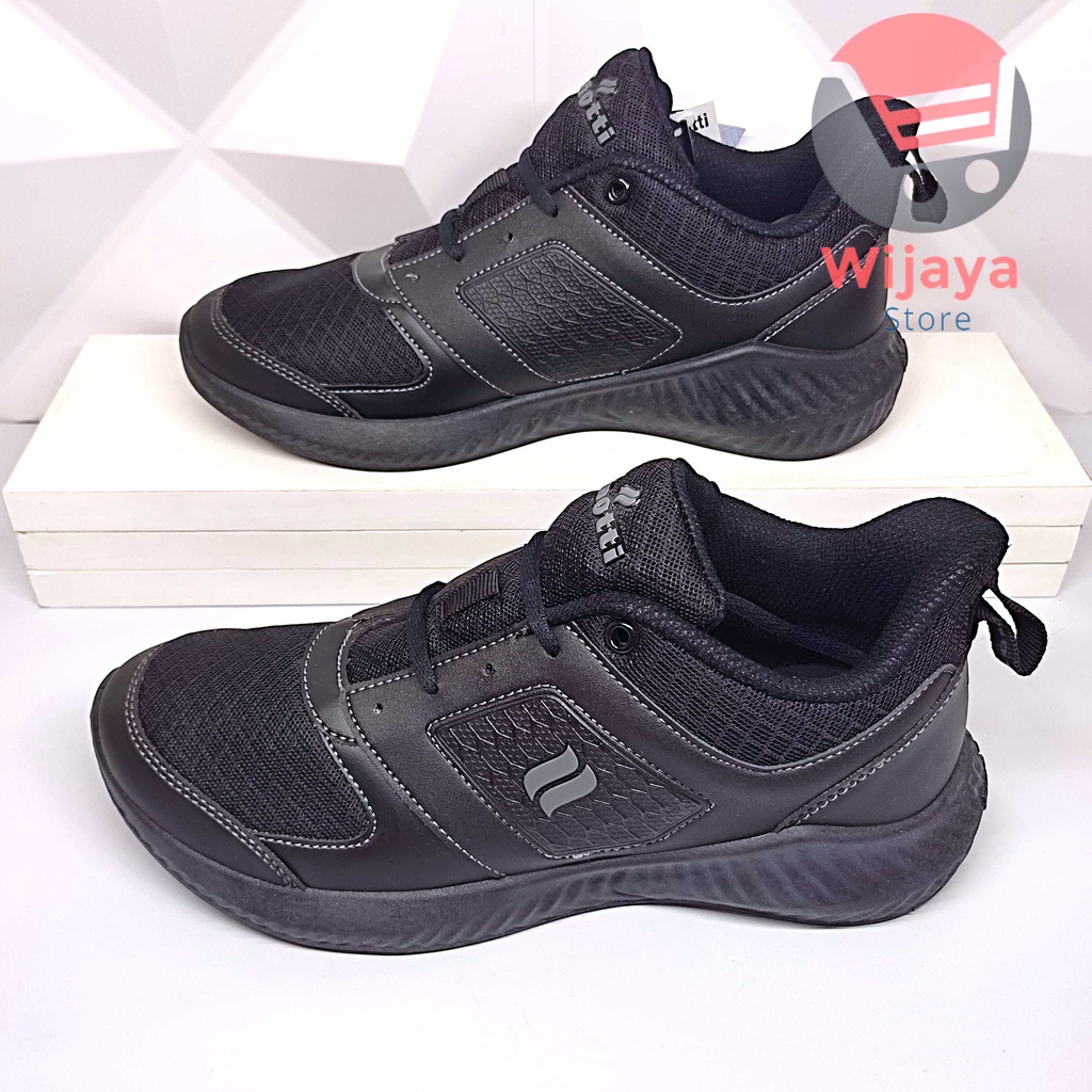 Sepatu Sekolah Finotti 38-41 Sneaker Classic Original Hitam Polos Kualitas Terpercaya dan Tahan Lama ETERNAL