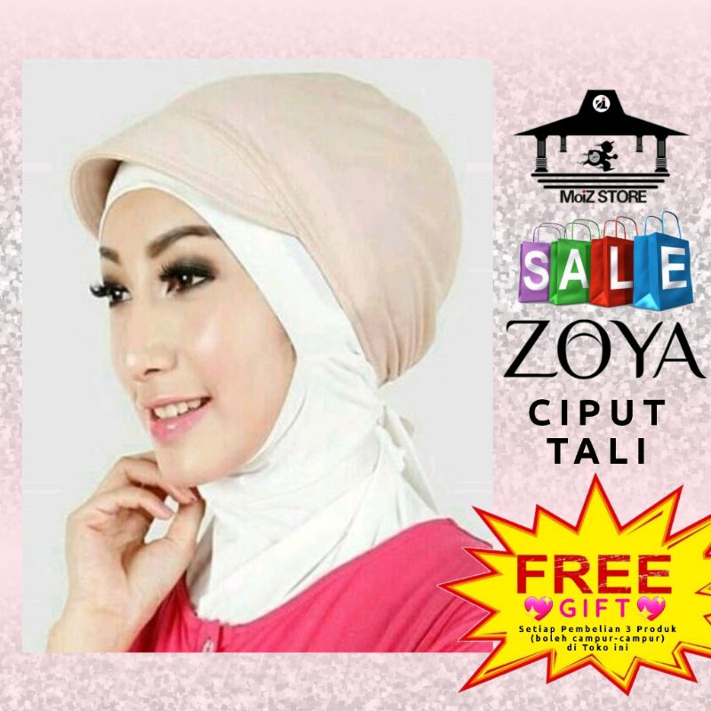 Zoya Ciput Tali Ciput Topi Ciput Ninja Untuk Jilbab Hijab Bergo Kerudung Krudung Polos Zoya Instan I