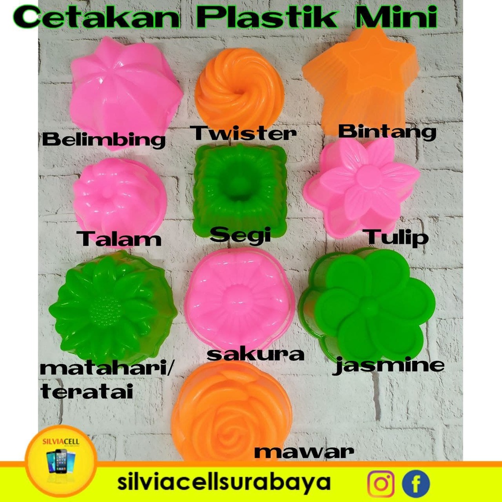 Cetakan Plastik Kue Pudding Agar Putu Ayu Bolu Cokelat MINI