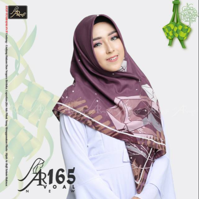 Hijab arrafi Ar 165 voal motif Cristal new