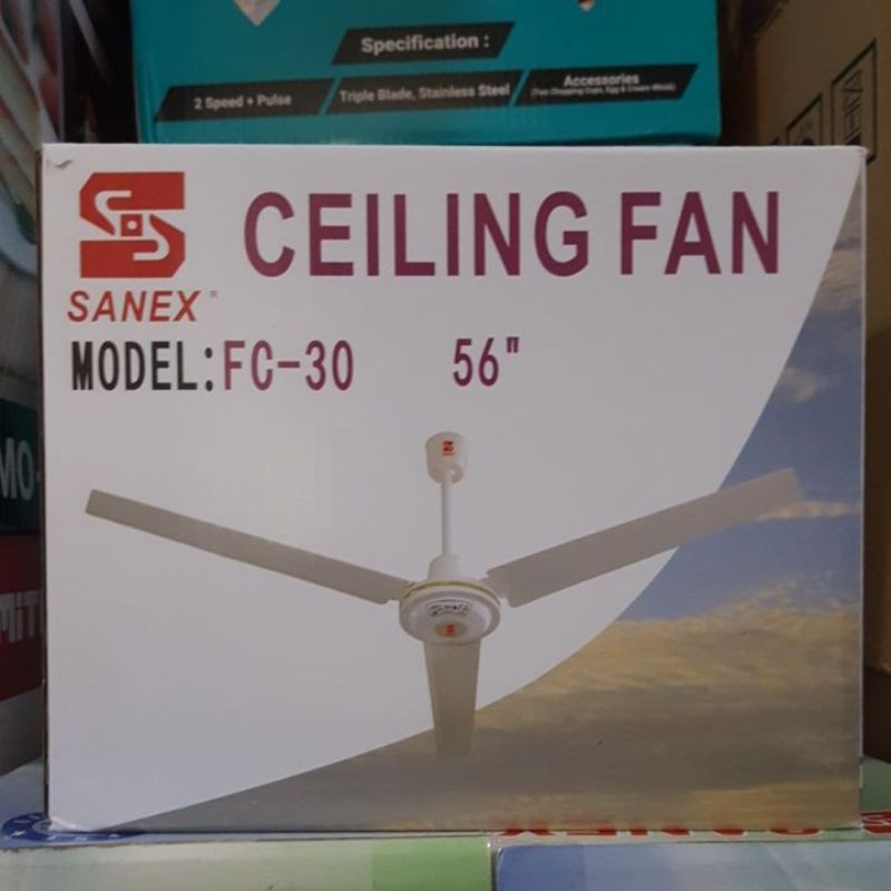 Ceiling Fan Sanex 56'inchi FC-30/Kipas Angin Baling2 Gantung